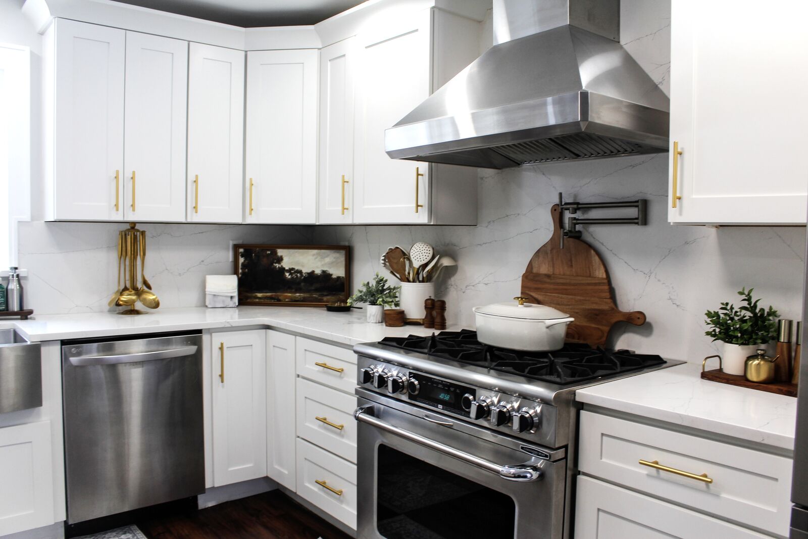 Wide angle of kitchen